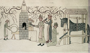 Sankt Eligius, Schutzpatron der Hufschmiede und Tierärzte